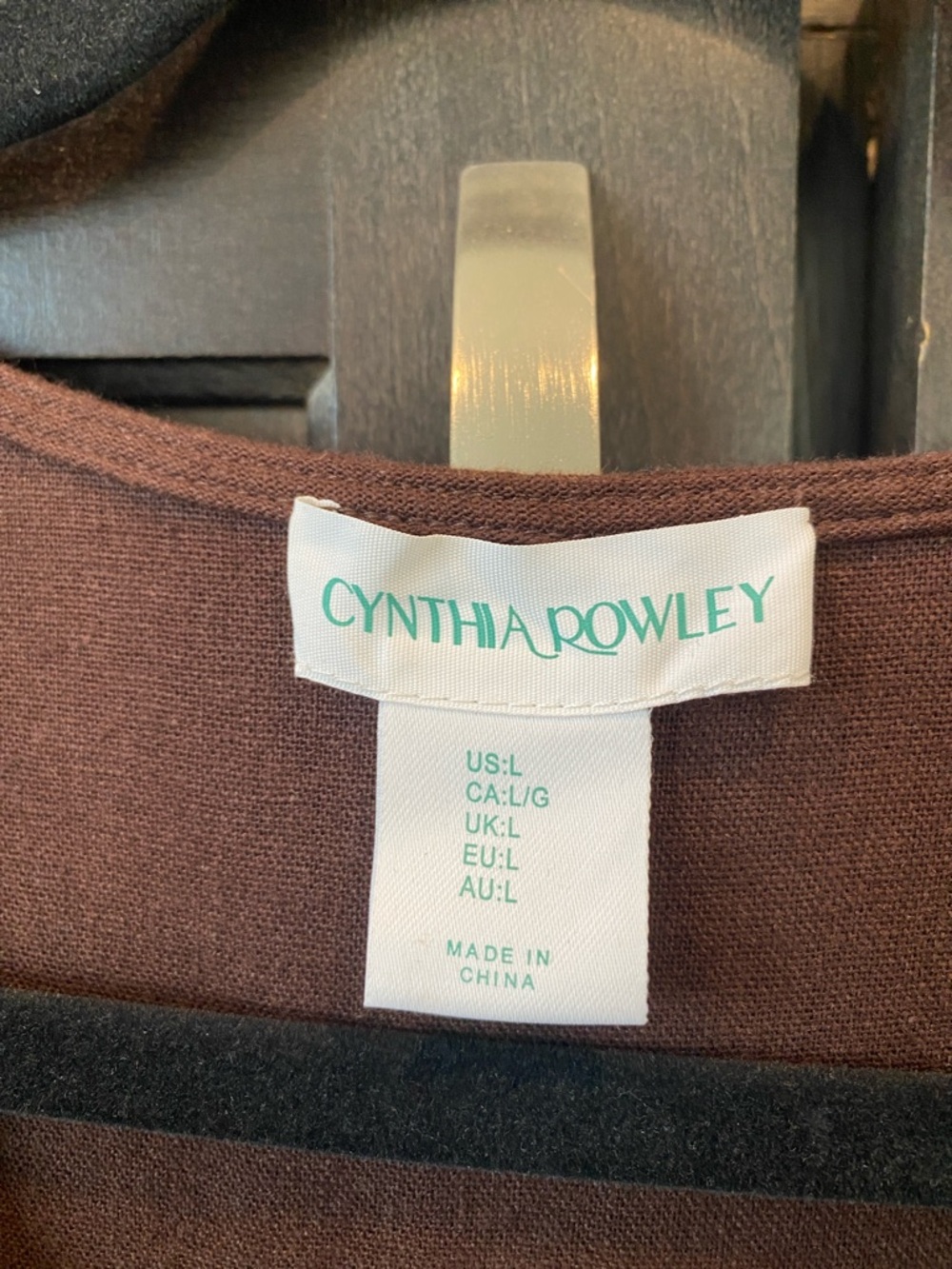Cynthia Rowley Brown V-Neck Puff Sleeve Tunic Dress - Picture 3 of 3